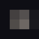 The same rock box-downsampled to 4 pixels — an even harder square.